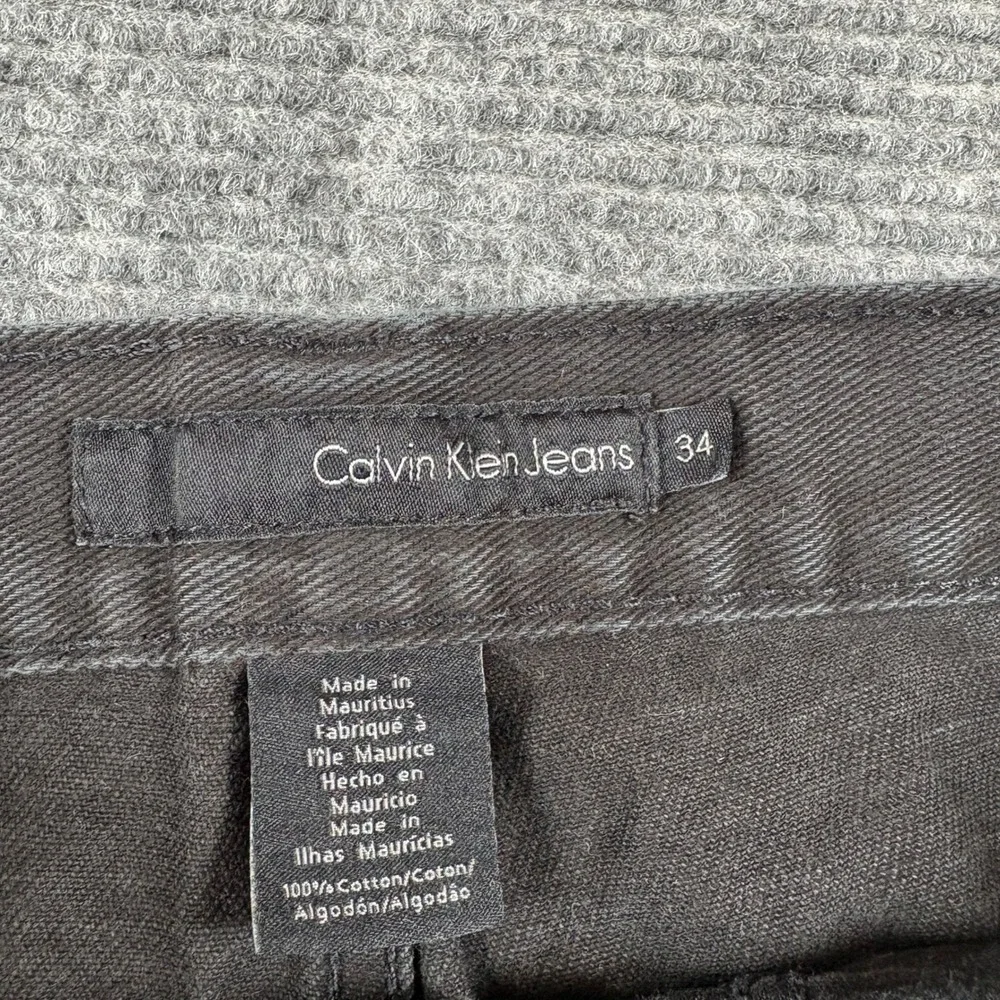 Calvin Klein Jeans Mens 34 Relaxed Straight Faded Black Denim Pants 34x30